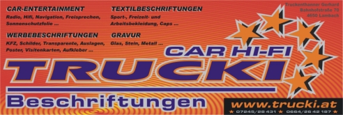 Car Hi-Fi Beschriftungen Trucki