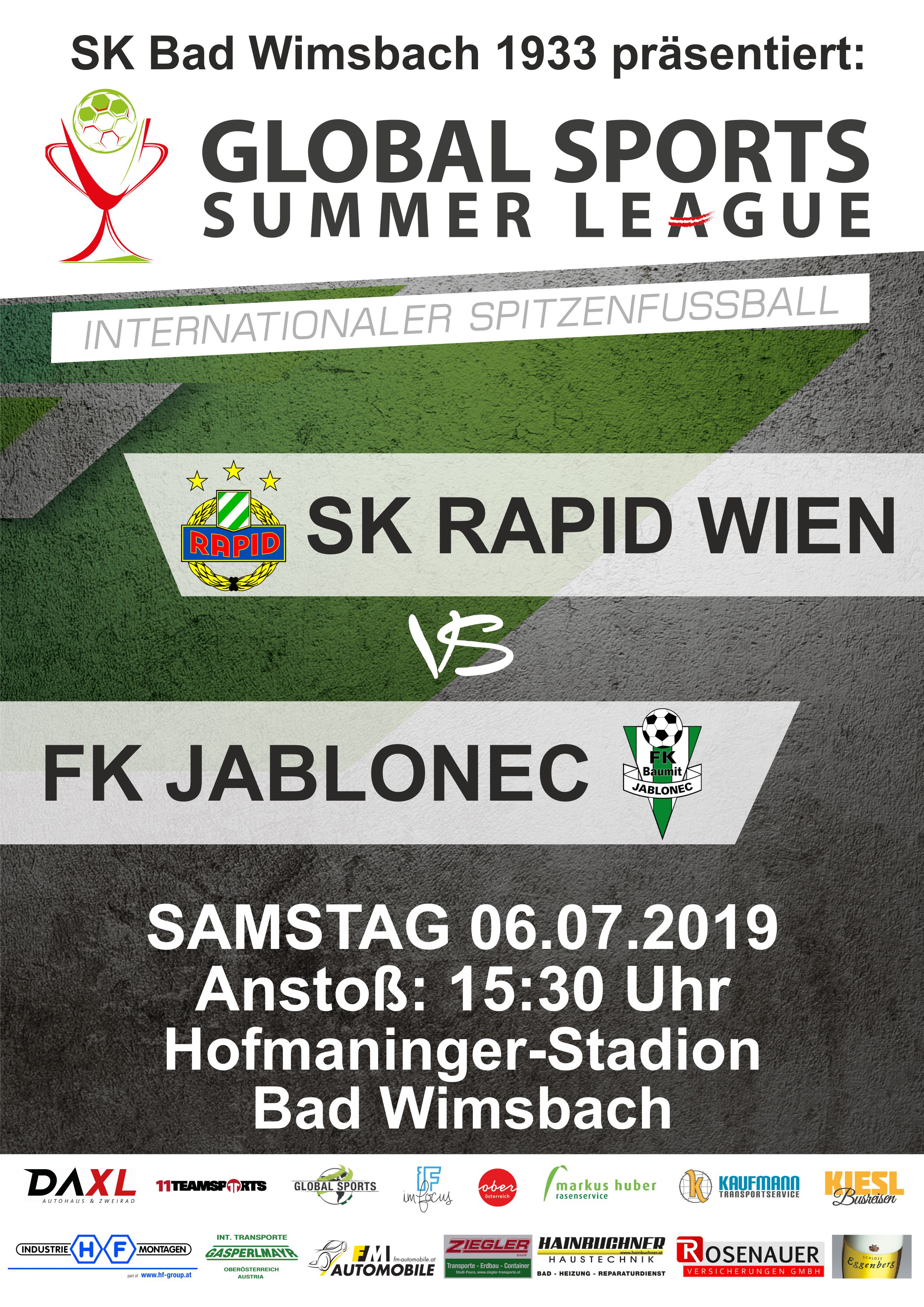 20190706 SL Plakat Rapid Jablonec Bad Wimsbach
